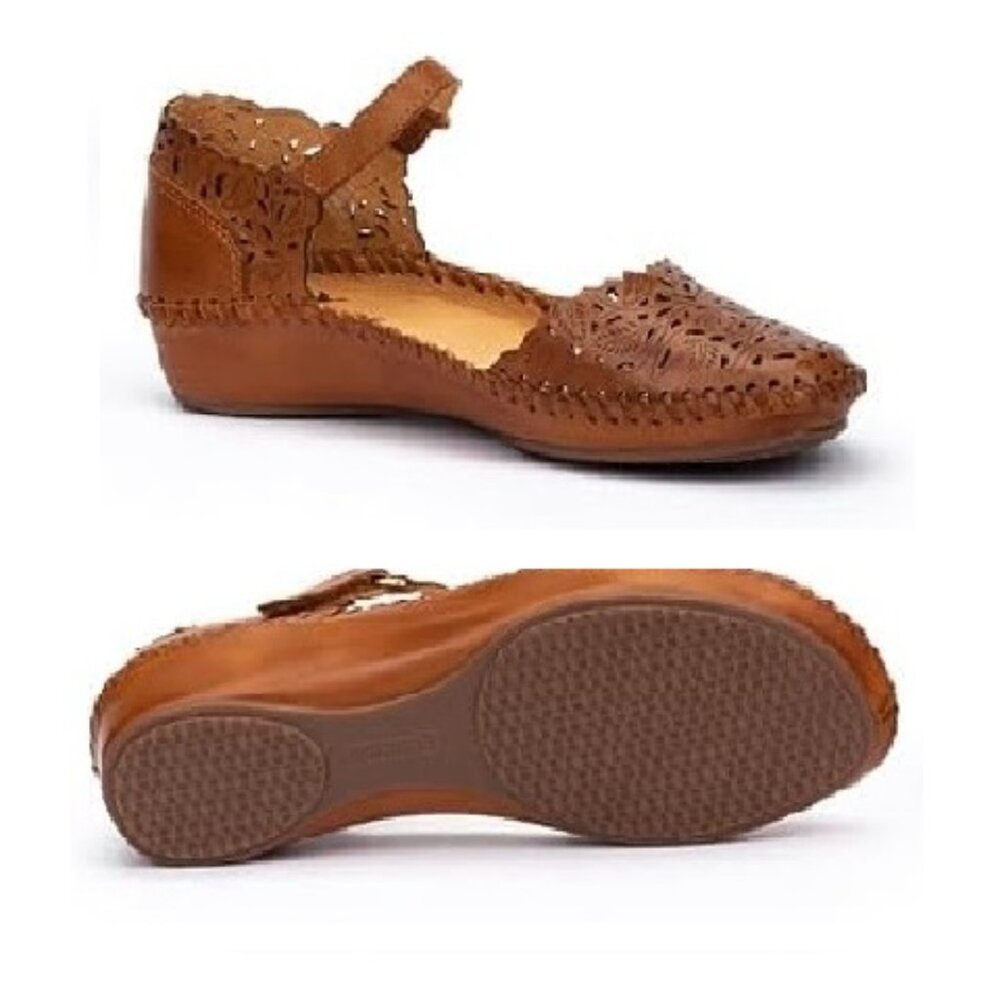 Pikolinos Women's Casual Mary Jane Flat Size 38 (7.5-8.0), Brandy (Brown)